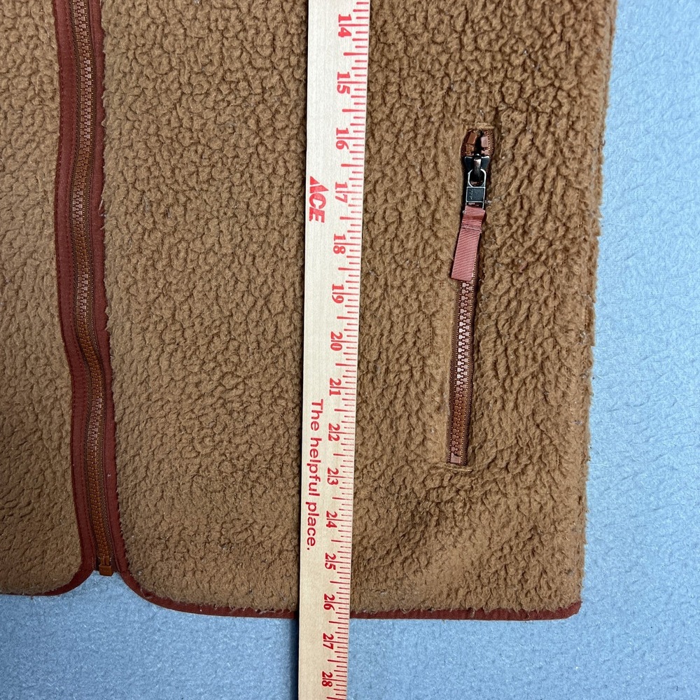 Patagonia Retro Pile Fleece Vest Womans Large Beech Brown Full Zip Gorpcore - Picture 11 of 12